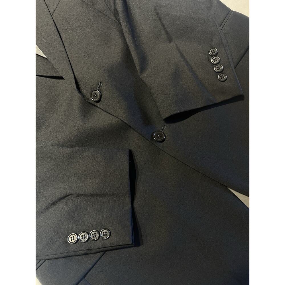 Vintage Hart Schaffner Marx 42R 34x27.5 Classic Solid Black Quality Suit - Picture 7 of 16